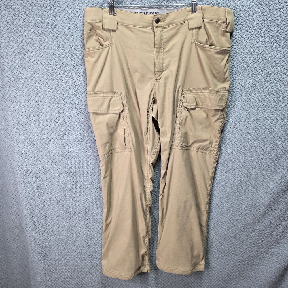 Duluth Dry On The Fly Cargo Pants Brown Lined Flex Utility Tactical Hiking 42X31